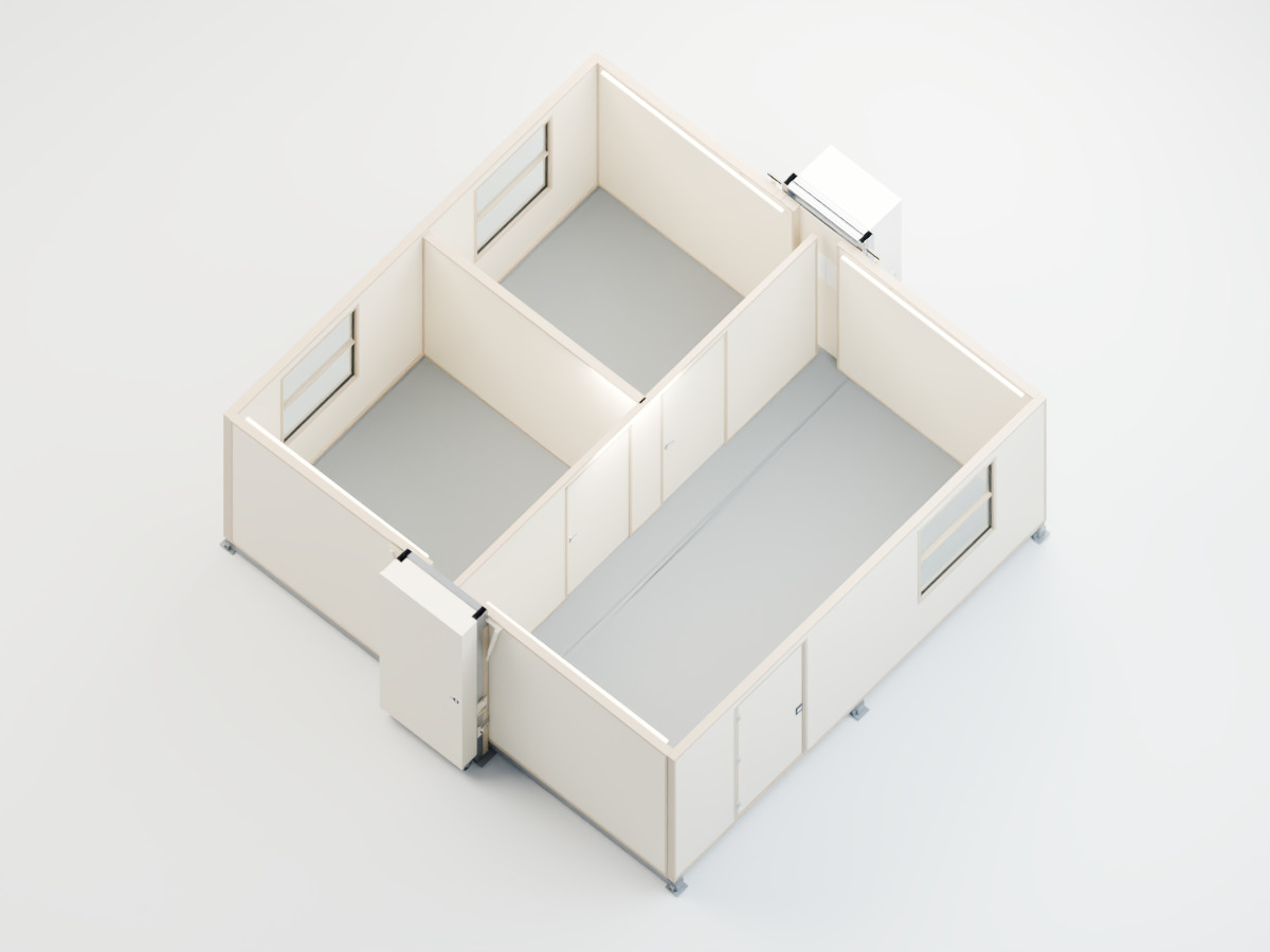 FORTS 38 3 Room layout with two enclosed rooms beside a common room and a long-wall entrance