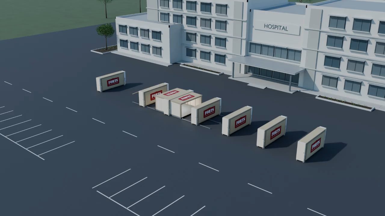 Connected hospital structure — initial view